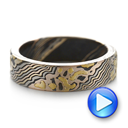 Custom Mokume Wedding Band - Video -  103470 - Thumbnail