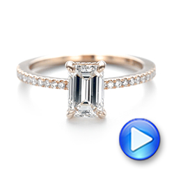 14k Rose Gold 14k Rose Gold Custom Diamond Engagement Ring - Video -  103471 - Thumbnail