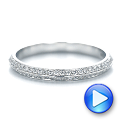 14k White Gold 14k White Gold Custom Diamond Wedding Band - Video -  103478 - Thumbnail