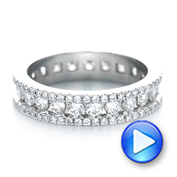 18k White Gold 18k White Gold Custom Eternity Diamond Wedding Band - Video -  103479 - Thumbnail