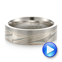 Custom Mokume Inlay Men's Band - Video -  103492 - Thumbnail