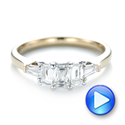 18k Yellow Gold And 18K Gold 18k Yellow Gold And 18K Gold Custom Two-tone Diamond Engagement Ring - Video -  103505 - Thumbnail