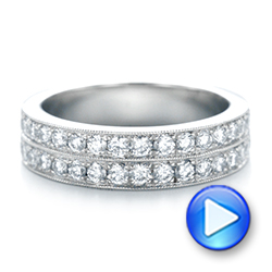 14k White Gold 14k White Gold Custom Diamond Wedding Band - Video -  103506 - Thumbnail