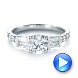  Platinum Custom Diamond Engagement Ring - Video -  103521 - Thumbnail