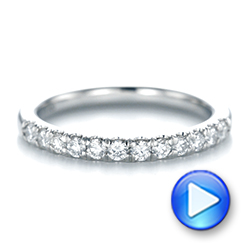  Platinum Custom Diamond Wedding Band - Video -  103522 - Thumbnail