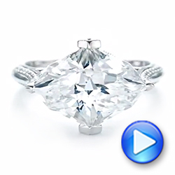  Platinum Platinum Custom White Sapphire And Diamond Fashion Ring - Video -  103591 - Thumbnail