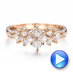 14k Rose Gold Custom Diamond Wedding Band - Video -  103614 - Thumbnail