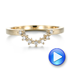 14k Yellow Gold Custom Diamond Wedding Band - Video -  103620 - Thumbnail