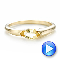 18k Yellow Gold 18k Yellow Gold Custom Marquise Citrine Fashion Ring - Video -  103635 - Thumbnail