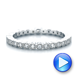  Platinum Platinum Bezel Set Diamond Eternity Wedding Band - Video -  103639 - Thumbnail