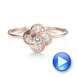 18k Rose Gold 18k Rose Gold Diamond Engagement Ring - Video -  103675 - Thumbnail