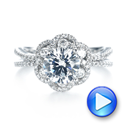 18k White Gold Diamond Engagement Ring - Video -  103678 - Thumbnail