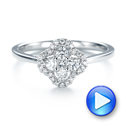 18k White Gold Diamond Engagement Ring - Video -  103683 - Thumbnail