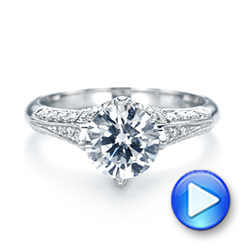 18k White Gold Diamond Engagement Ring - Video -  103686 - Thumbnail