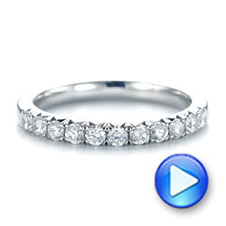  Platinum Platinum French Cut Diamond Wedding Band - Video -  103704 - Thumbnail