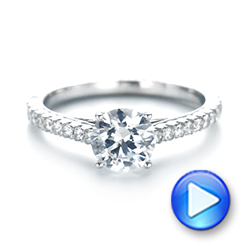 18k White Gold Diamond Engagement Ring - Video -  103713 - Thumbnail