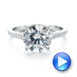 14k White Gold 14k White Gold Diamond Engagement Ring - Video -  103714 - Thumbnail