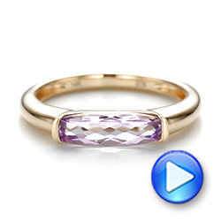 18k Rose Gold 18k Rose Gold Lavender Amethyst Fashion Ring - Video -  103763 - Thumbnail