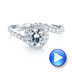 18k White Gold Diamond Engagement Ring - Video -  103833 - Thumbnail