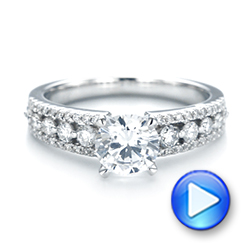  Platinum Platinum Diamond Engagement Ring - Video -  103834 - Thumbnail