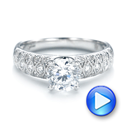 14k White Gold 14k White Gold Diamond Engagement Ring - Video -  103836 - Thumbnail