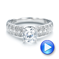 18k White Gold Diamond Engagement Ring - Video -  103836 - Thumbnail