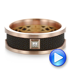 Carbon Fiber Inlay Wedding Band - Video -  103843 - Thumbnail