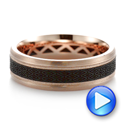 Carbon Fiber Inlay Wedding Band - Video -  103847 - Thumbnail