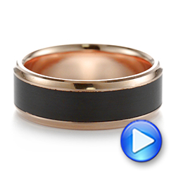 Carbon Fiber Inlay Wedding Band - Video -  103849 - Thumbnail