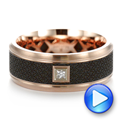 Carbon Fiber Inlay Wedding Band - Video -  103853 - Thumbnail