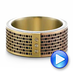 Tricolor Wedding Ring - Video -  103860 - Thumbnail