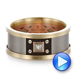 Carbon Fiber Men's Wedding Ring - Video -  103861 - Thumbnail