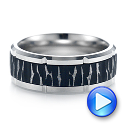 Tungsten Men's Wedding Band - Video -  103868 - Thumbnail