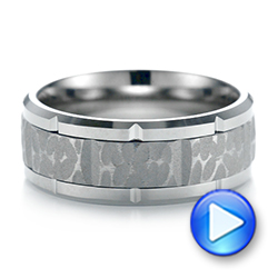 Tungsten Men's Wedding Ring - Video -  103869 - Thumbnail