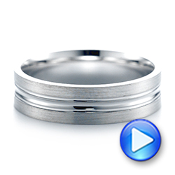  Platinum Platinum Men's Wedding Ring - Video -  103887 - Thumbnail