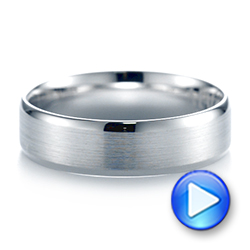  White Gold Men's Wedding Ring - Video -  103890 - Thumbnail