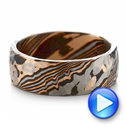 Men's Mokume Wedding Band - Video -  103893 - Thumbnail