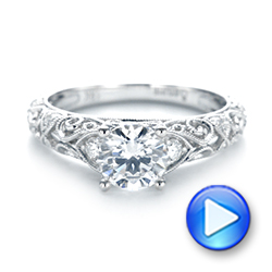 14k White Gold 14k White Gold Diamond Engagement Ring - Video -  103901 - Thumbnail