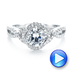 18k White Gold Diamond Engagement Ring - Video -  103903 - Thumbnail