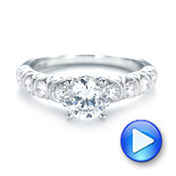 14k White Gold 14k White Gold Diamond Engagement Ring - Video -  103905 - Thumbnail