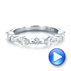  Platinum Custom Diamond Wedding Band - Video -  103913 - Thumbnail