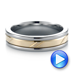 Grey Tungsten Men's Wedding Ring - Video -  103924 - Thumbnail