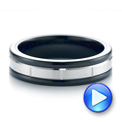 Black Tungsten Wedding Ring - Video -  103925 - Thumbnail