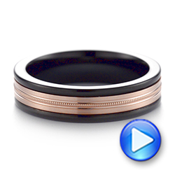 Black Tungsten Men's Wedding Ring - Video -  103926 - Thumbnail