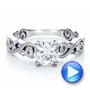  Platinum Platinum Custom Organic Engagement Ring - Video -  1466 - Thumbnail