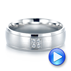 Men's Quad Diamond Wedding Band - Video -  103970 - Thumbnail