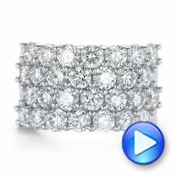  White Gold Custom Diamond Fashion Ring - Video -  104060 - Thumbnail