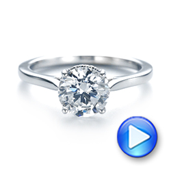  Platinum Platinum Micro Pave Diamond Engagement Ring - Video -  104125 - Thumbnail