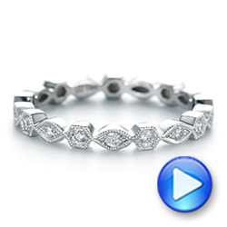 18k White Gold Diamond Eternity Wedding Band - Video -  104132 - Thumbnail