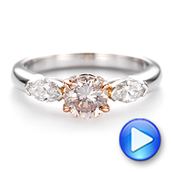 Pink Diamond Engagement Ring - Video -  104140 - Thumbnail